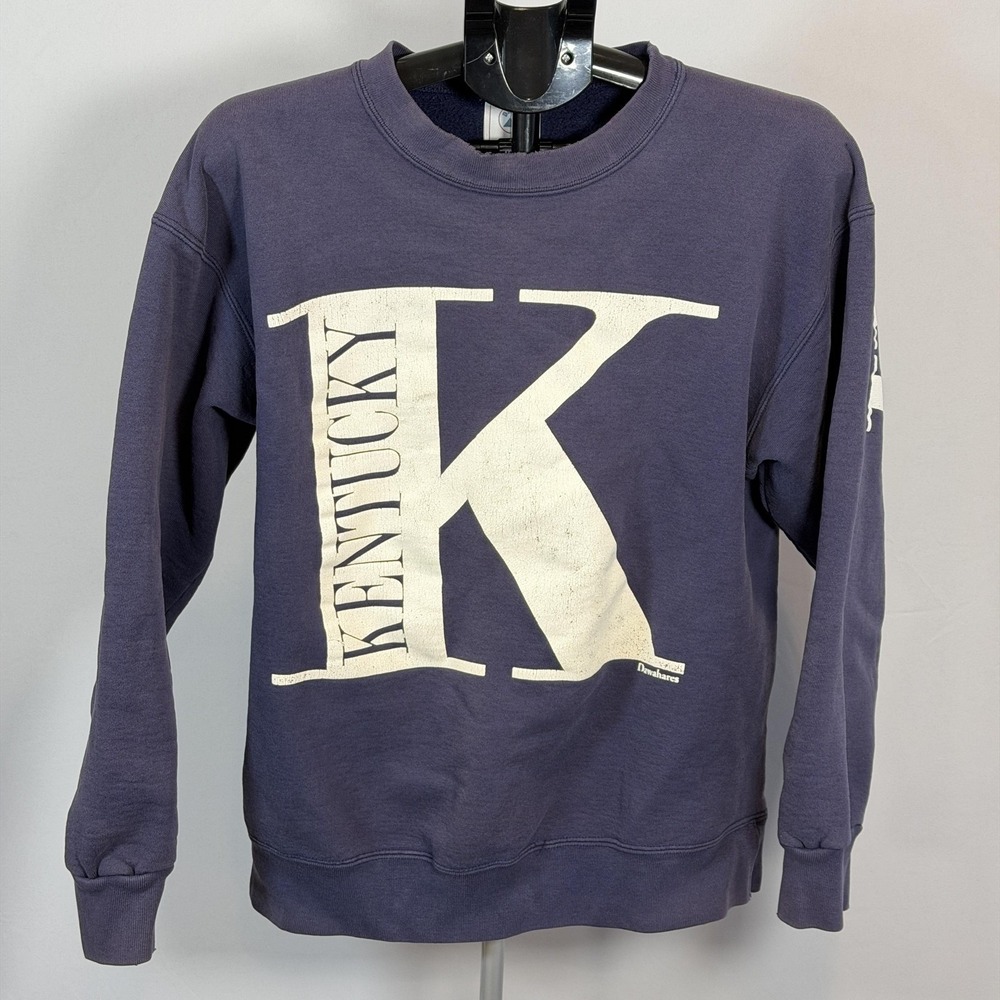 Vintage Kentucky Wildcats Sweatshirt Mens Large Blue NCAA College Basketball 90s